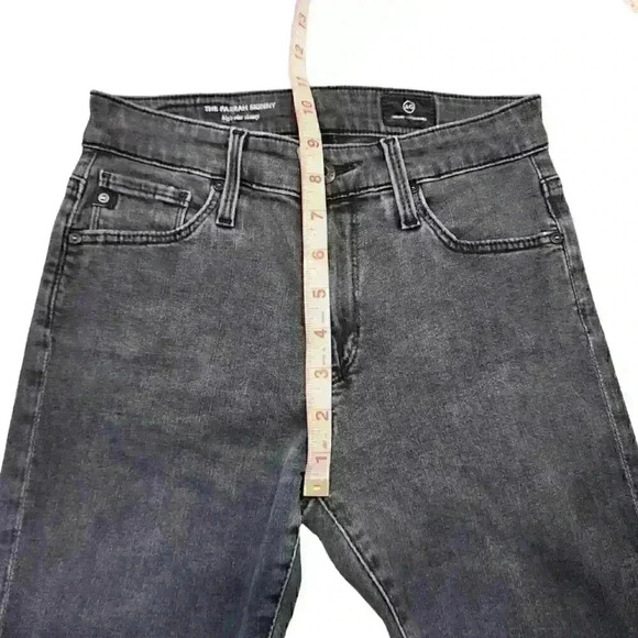 AG Adriano Goldschmied The Farrah High-Rise Skinny Black Dark Wash Jeans - Picture 5 of 9